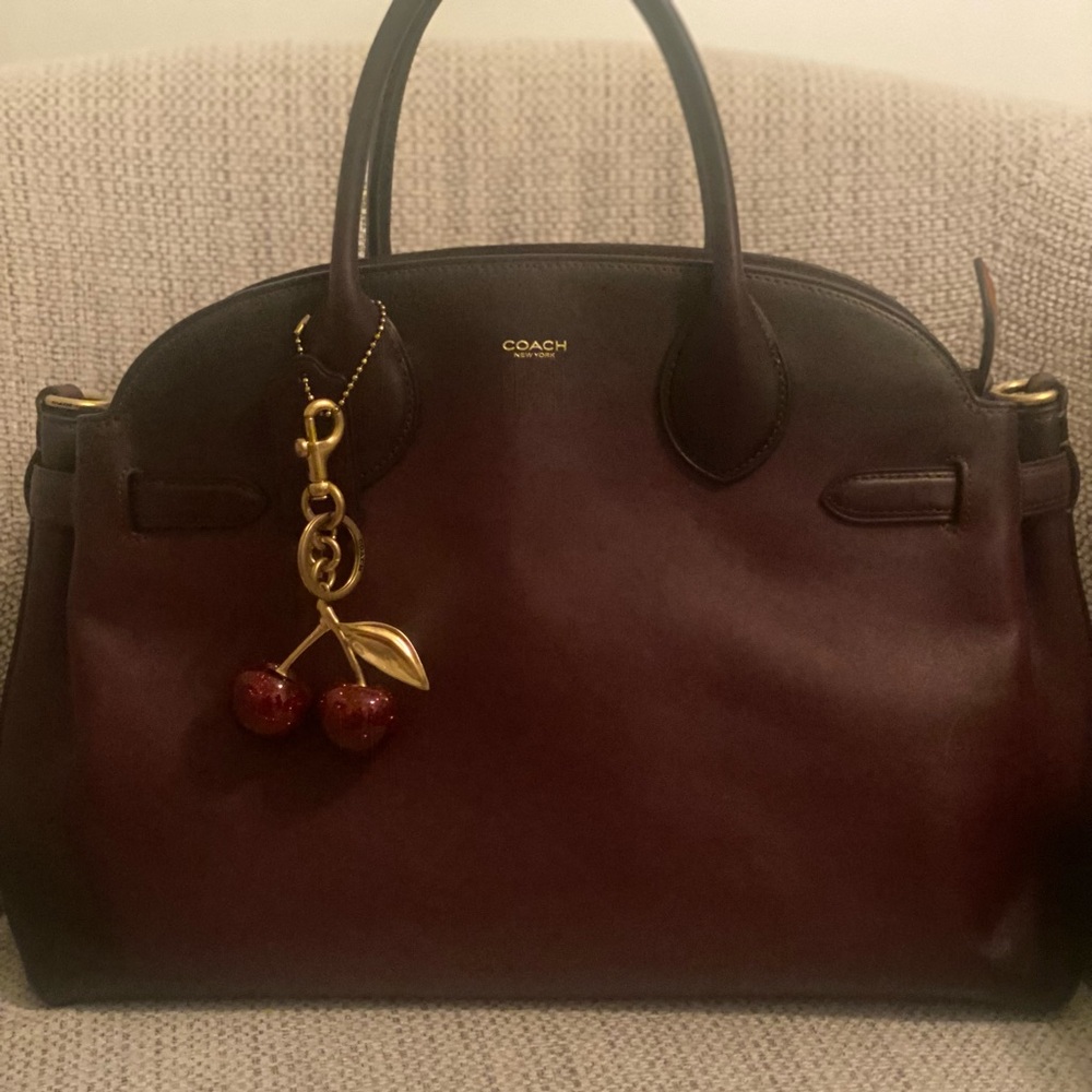 Coach  Merlot empire 40  Burgundy Leather Handbag not included Cherry Charm